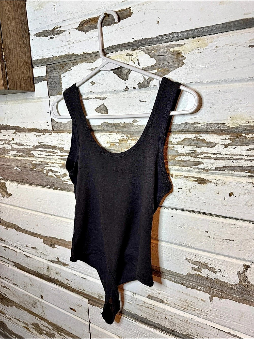 ZENANA Microfiber Notched Sleeveless Bodysuit Black Small(69 - Picture 2 of 4